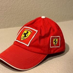 Fila Kids Red Baseball Cap with Yellow Shield Patches